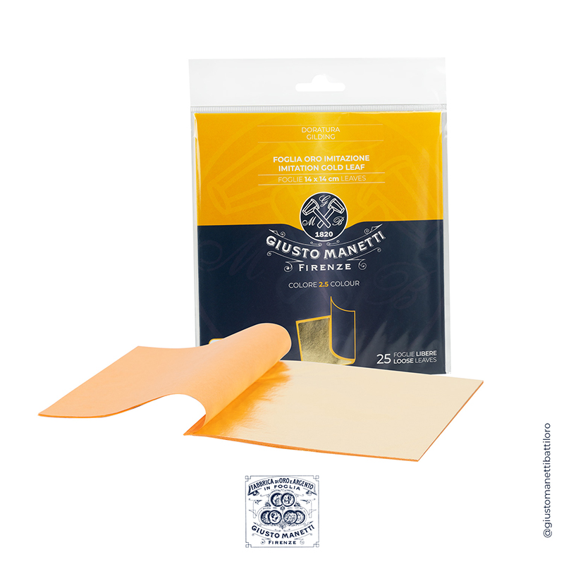 Image of Förgyllning Manetti 14X14 cm  - color 2.5 loose leaf booklets of 25 leaves (10F) 2ZA1425BL 8051566247516