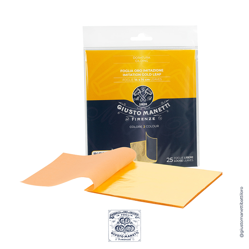 Image of Förgyllning Manetti 14X14 cm  - color 2 loose leaf booklets of 25 leaves (10F) 2ZA142BL 8051566247509