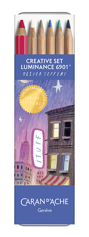 Image of Färgpennset Caran d´Ache LIMITED Edt Oliver Jeffers creative set 10pcs 3000224