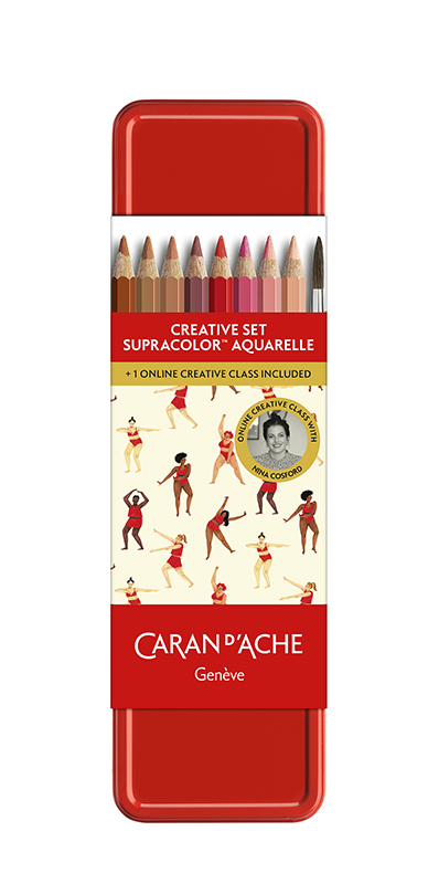 Image of Caran ´d Ache Creative nomad set Nina Cosford ass. 12 pcs + 1 brush 3000423 7630002357906