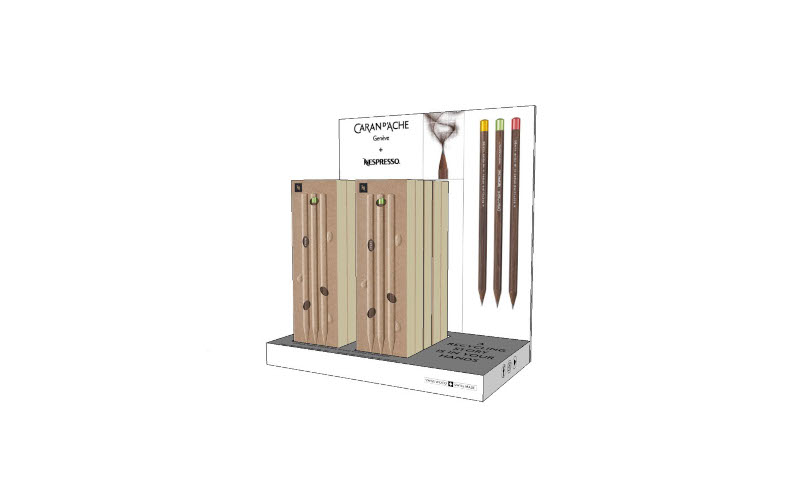 Image of Blyertspenna Caran d´Ache Display Set Swiss Wood 3 graphite pencils FSC Nespresso, 20 pcs 348604C 7630002346887