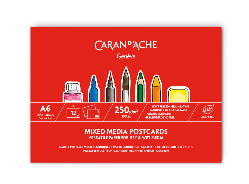 Image of Mixed Mediablock Caran d´Ache postcards A6 (5F) 454112 7630002349550