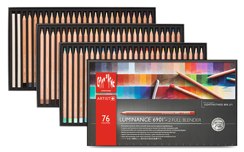 Image of Färgpennset Caran d´Ache Luminance 6901 76 sort (3F) 6901776 7630002327640