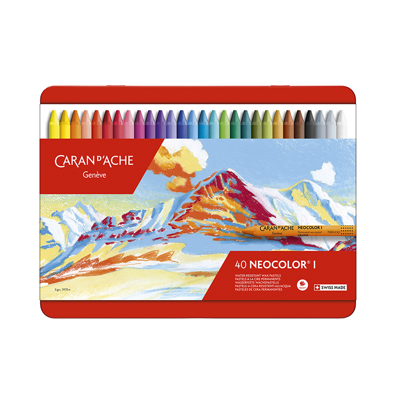 Image of Vaxkrita Caran d´Ache NeoColor I 40 sort  340 /1 7000340 7610186037542