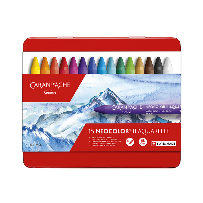 Image of Vaxkrita Caran d´Ache NeoColor II 15 sort 315 (5F) 7500315 7610186243158
