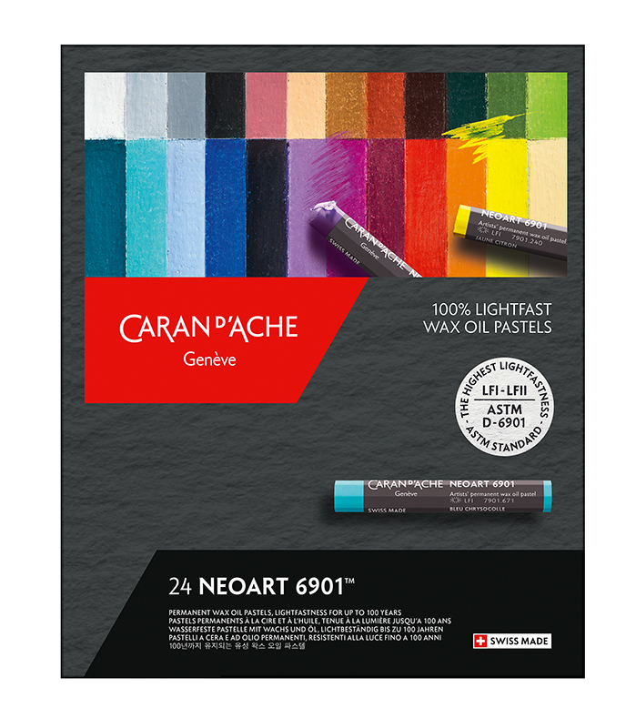 Image of Oljevaxkritset Caran d´Ache Neoart 6901, box  24 pastels 7901324 7630002355599