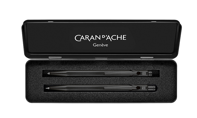 Image of Pennset Caran d´Ache 849 Black Ed. Set 849™ Ballpoint pen + mechanical pencil 0,7mm Black Code 8490496 7630002357746
