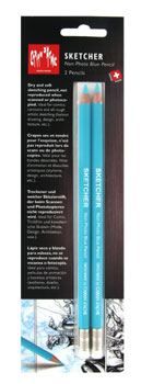 Image of Skisspenna Caran d´Ache Sketcher non-Photo blue pencil, blisterpack 2-p 903302 7630002316682