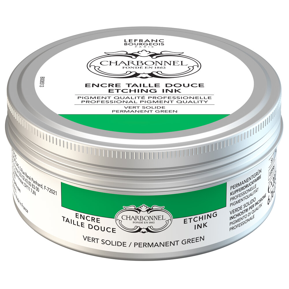 Image of Tryckfärg Charbonnel Ink. Etsning 200ml Permanent green S6 331487 3013643015970