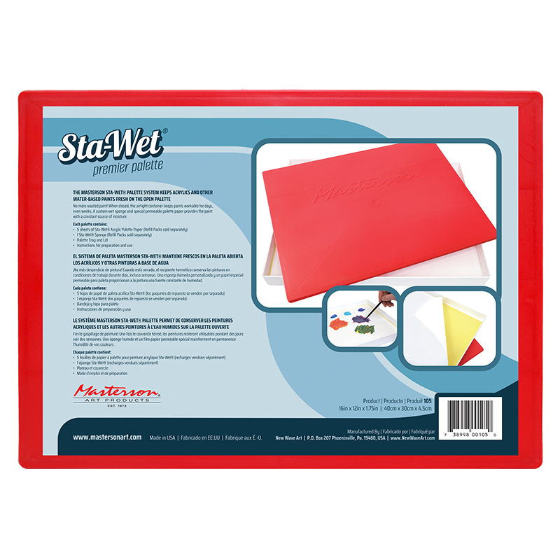 Image of Palett Masterson - Sta-Wet Premier Palette 41x31x4,5cm NW105 738998001050