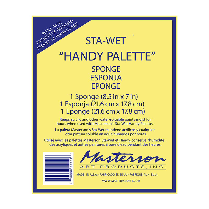 Image of Palett Masterson - Sta-Wet Handy Palette Sponge Refill  21,6x17,8cm NW85751 738998857510