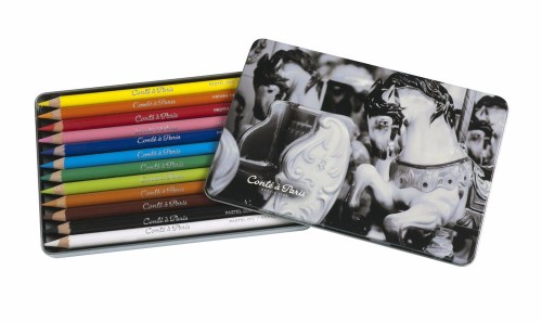 Image of Pastellpenna Conté á Paris Pencil Pastel Metal Box Set of 12 Assort 2181 3013645000158