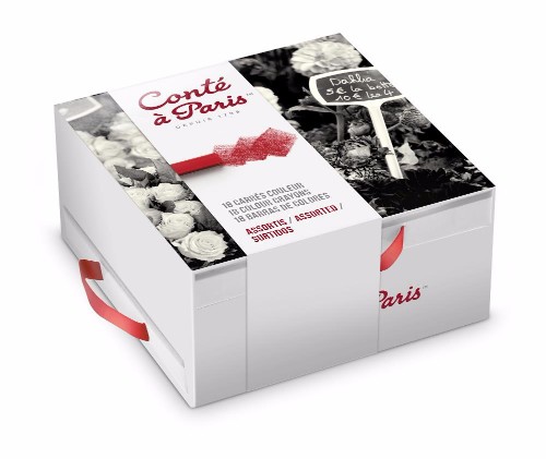 Image of Skisspenna Conté á Paris Carre Colour Blue Box 3 Drawers of 18 Clr Assort 50097 646217500973