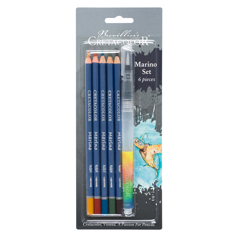 Image of Akvarellpennset Cretacolor Marino Aquarelle Artist  Set, 6 pcs 24006 9014400337568