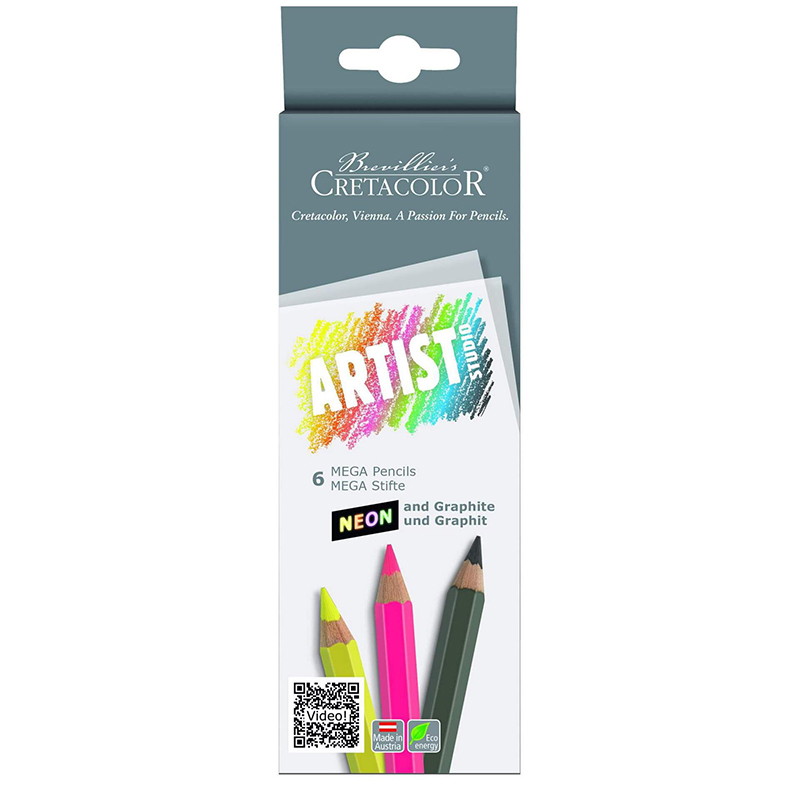 Image of Färgpennset Cretacolor Artist Studio Line Mega Neon+Graphite 28406 9014400277109