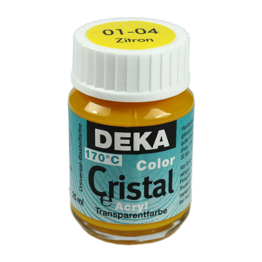 Image of Glasfärg DEKA ColorCristal 25 ml Zitron  0104 (6F) 701204 4016785012042