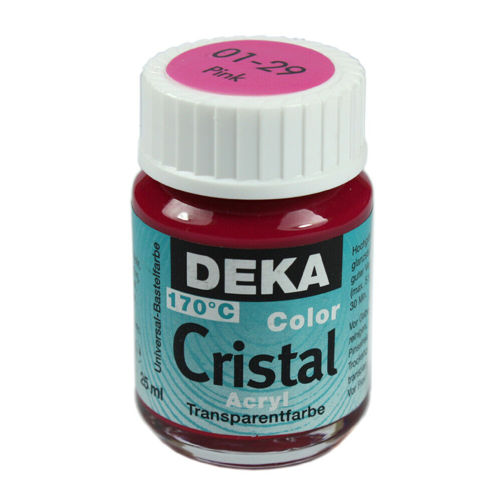 Image of Glasfärg DEKA ColorCristal 25 ml Pink  0129 (6F) 701229 4016785012295