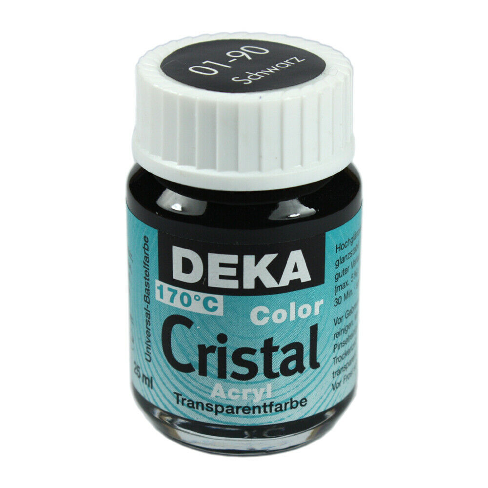 Image of Glasfärg DEKA ColorCristal 25 ml Schwarz  0190 (6F) 701290 4016785012905