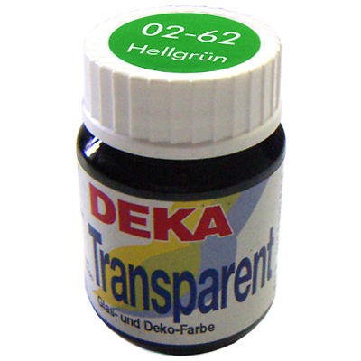 Image of Glasfärg DEKA Transp. 25 ml Ljusgrön  0262 (6F) 702262 4016785022621