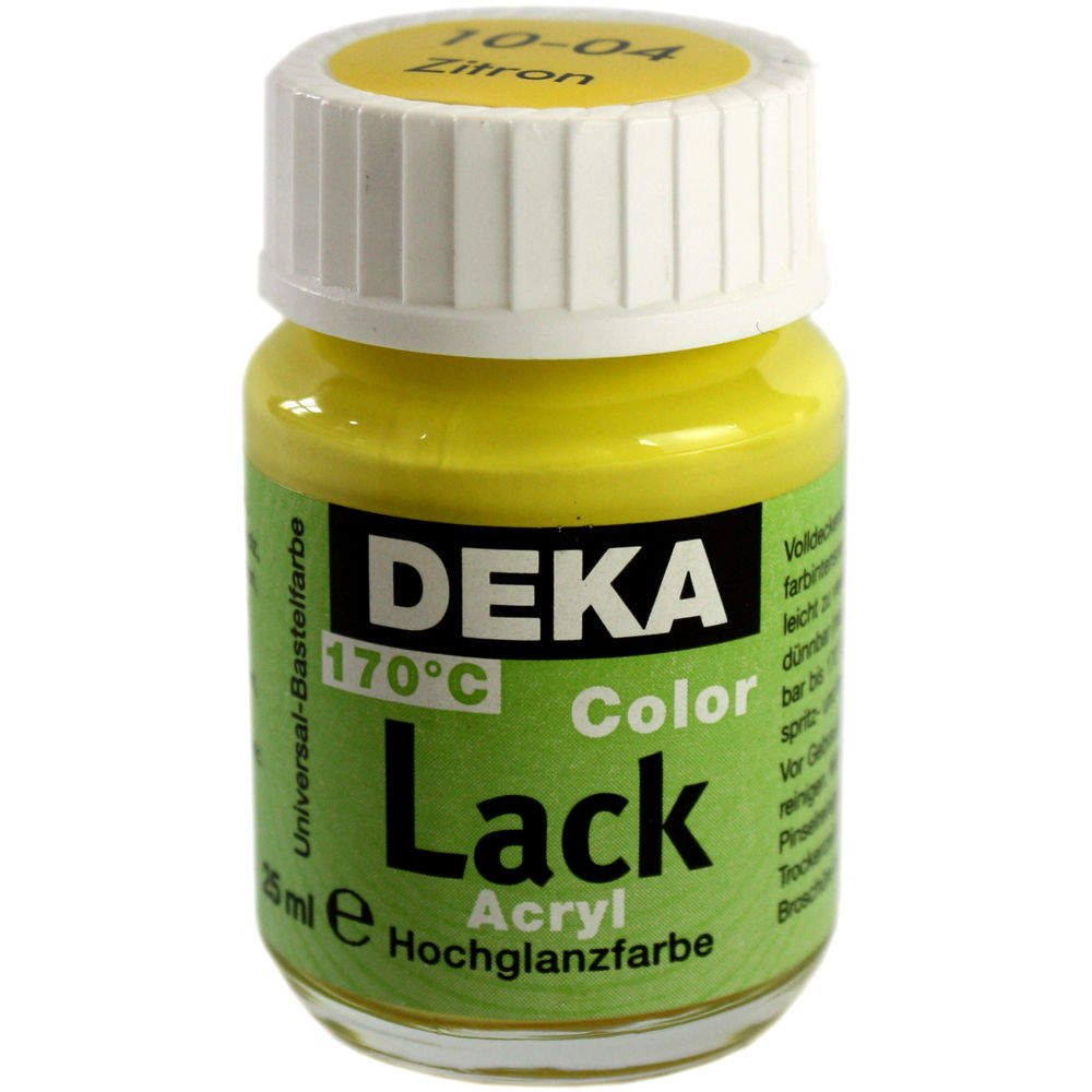 Image of Hobbyfärg DEKA Lack 50 ml Citron  1004 (6F) 710404 4016785104044