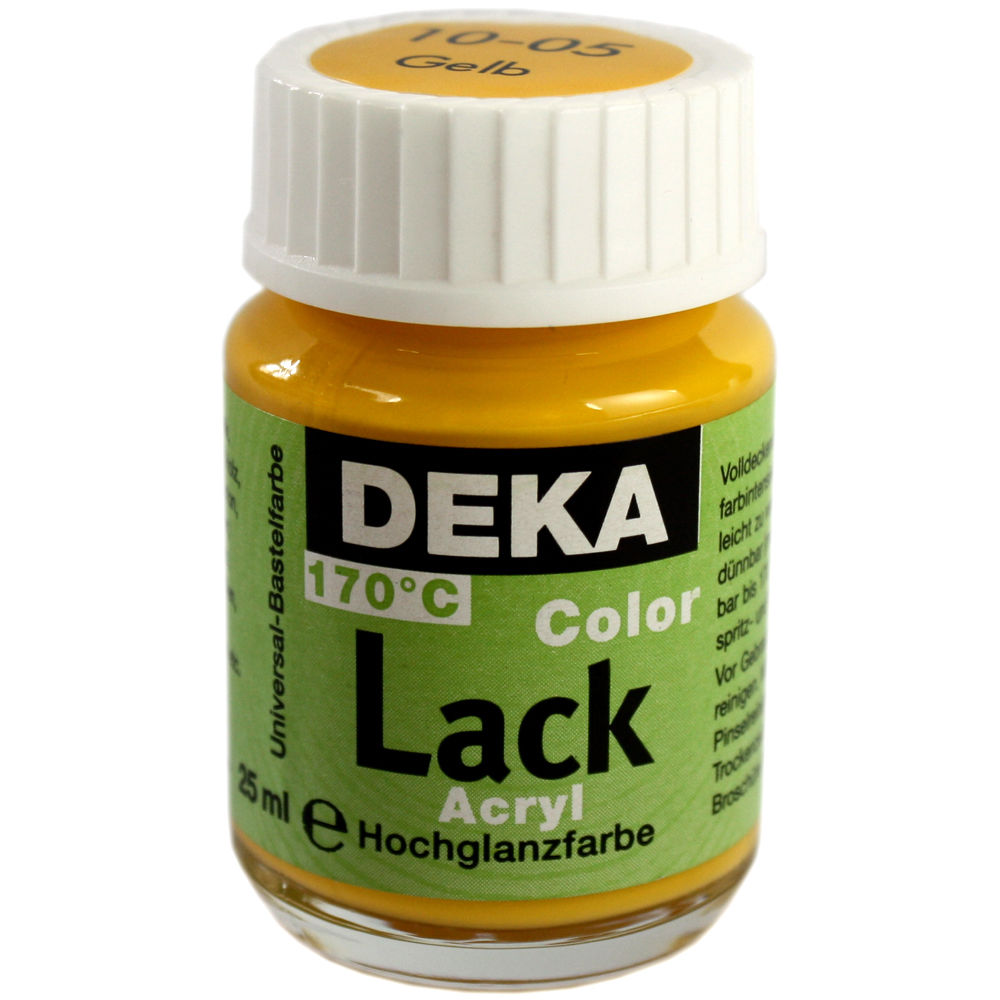 Image of Hobbyfärg DEKA Lack 50 ml Gul  1005 (6F) 710405 4016785104051