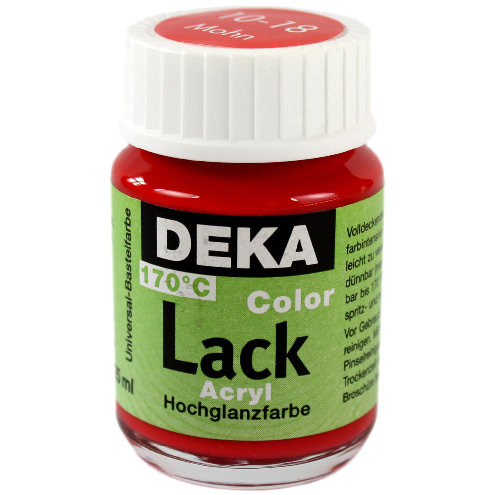 Image of Hobbyfärg DEKA Lack 50 ml Vallmoröd  1018 (6F) 710418 4016785104181