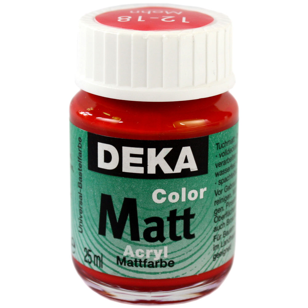 Image of Hobbyfärg DEKA ColorMatt 50 ml Vallmoröd  1218 (6F) 712418 4016785124189