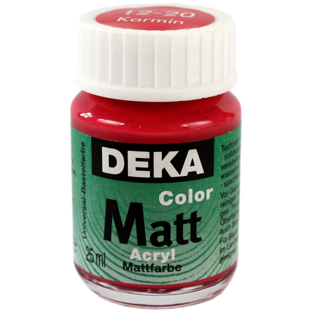 Image of Hobbyfärg DEKA ColorMatt 50 ml Karminröd  1220 (6F) 712420 4016785124202