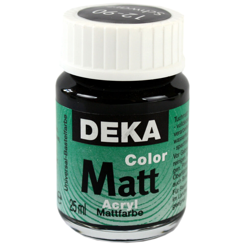 Image of Hobbyfärg DEKA ColorMatt 50 ml Svart  1290 (6F) 712490 4016785124905