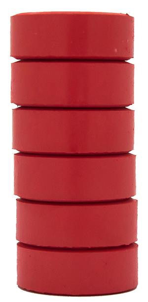 Image of Barnfärg Temperapuck 57x19mm Mörkröd 6-p 2520122 7394311903338