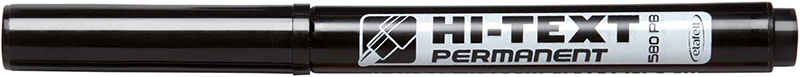 Image of Märkpenna HI-TEXT 580 Permanent Bullet Tip Black 25-p 1001385 8008621001385