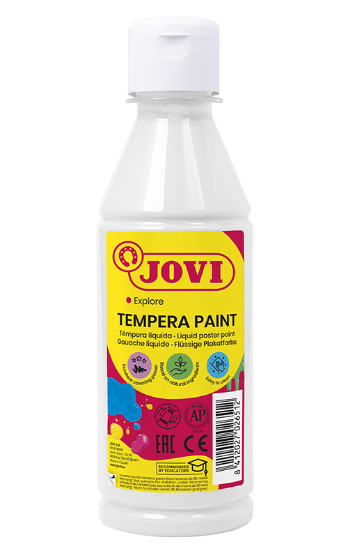 Image of Temperafärg JOVI Poster Paint 250ml White 50201 3+ (12F) 7026512 8412027026512