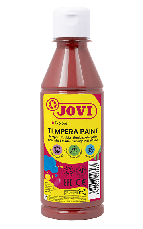 Image of Temperafärg JOVI Poster Paint 250ml Brown 50212 3+ (12F) 7026567 8412027026567
