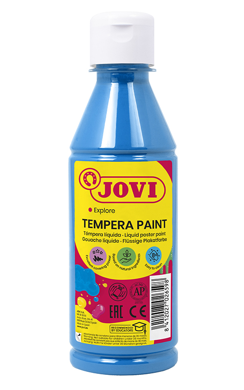 Image of Temperafärg JOVI Poster Paint 250ml Cyan Blue 50221 3+ (12F) 7026598 8412027026598