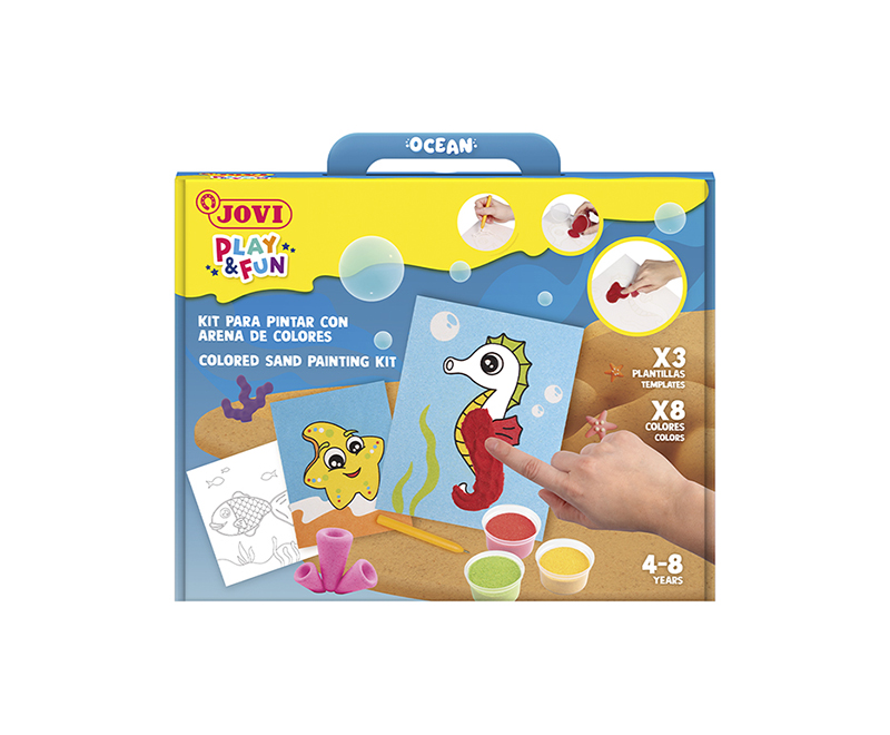Image of Pysselset Jovi PLAY & FUN - Sand Painting Kit - OCEAN 2102 7035095 8412027035095