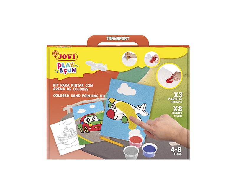 Image of Pysselset Jovi PLAY & FUN - Sand Painting Kit - TRANSPORT 2104 7035118 8412027035118