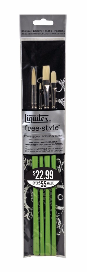 Image of Syntetpenselset Liquitex Freestyle Traditional penselset 4 st 1301201 094376977462