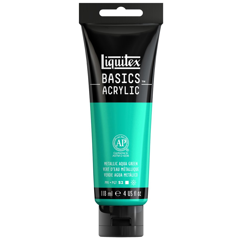 Image of Akrylfärg Liquitex Basics 118ML METALLIC AQUA GREEN 1046339 887452064541
