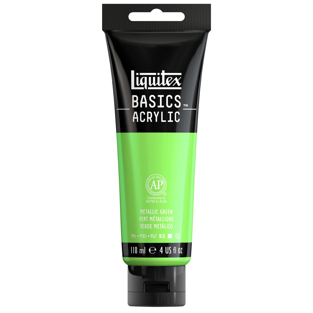 Image of Akrylfärg Liquitex Basics 118ML METALLIC GREEN 1046346 887452064558