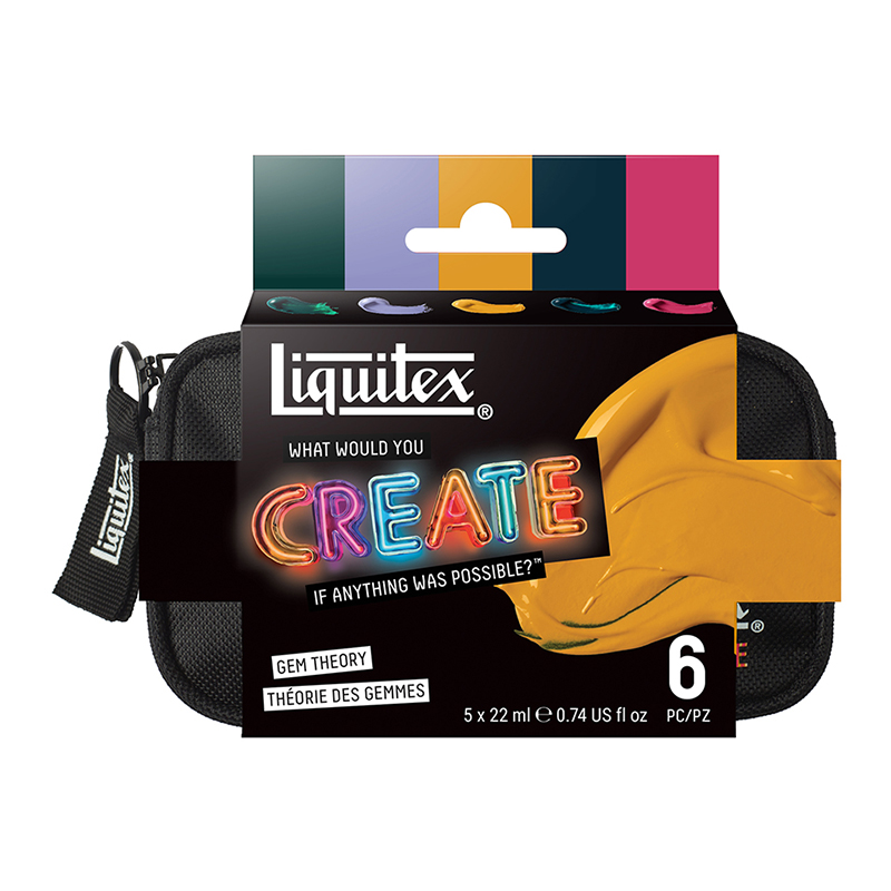 Image of Akrylfärgset Liquitex PRO HEAVY BODY GEM THEORY 5x22ml 3699495 887452068839