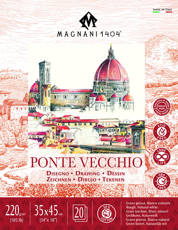 Image of Ritblock Magnani 1404 Ponte Vecchio 35X45 220G 20 ark 2003545 8001348222279