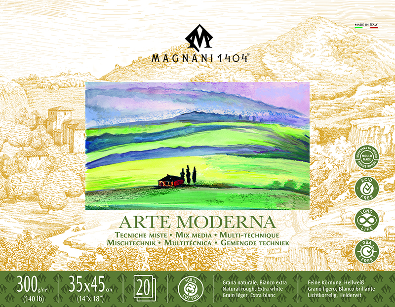 Image of Mixed Mediablock Magnani 1404 Arte Moderna  35X45 300G 20 ark 3003545 8001348222330