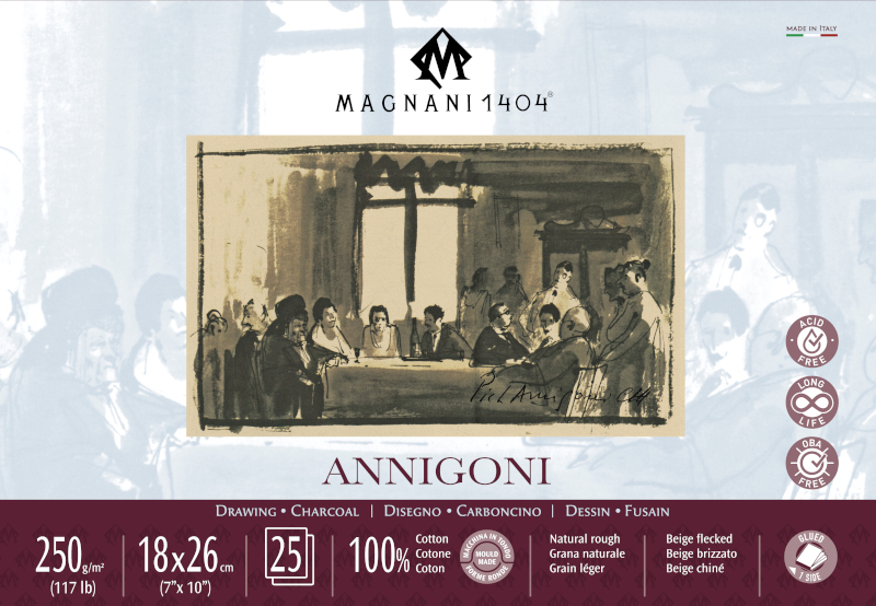 Image of Ritblock Magnani 1404 Annigoni 250g 18x26cm 25ark 4521826 8001348222286