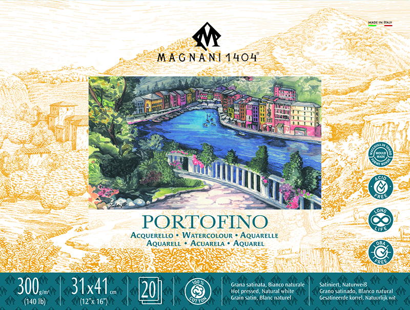 Image of Akvarellblock Magnani 1404 Portofino 300g S 31x41cm 20ark 50703141 8001348222538