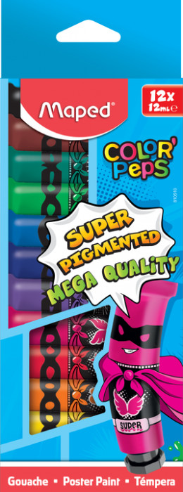 Image of Gouache färgtuber Maped 12-pack, (10F) 810510 3154148105107