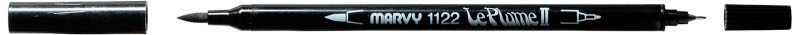 Image of Fiberpenna Marvy Uchida Le Plume II Black (12F) 59512 28617120010