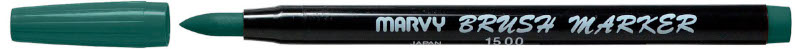 Image of Penselpenna Marvy Uchida Brush Marker Bottle Green (12F) 59540 28617152509