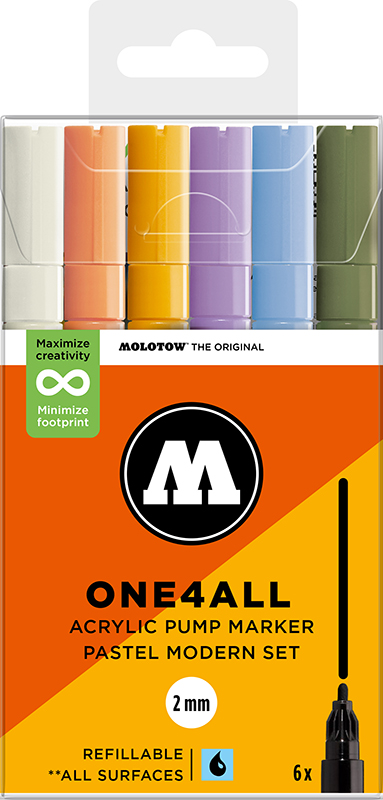 Image of Akrylmarkerset Molotow ONE4ALL 127HS Pastel Modern Set 200820 4250397674216
