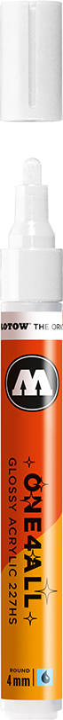 Image of Akrylmarker Molotow 227HS 4mm GLOSSY white 227351 4250397667713