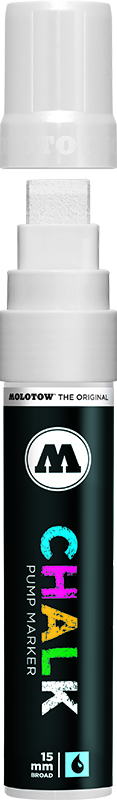 Image of Chalk Marker Molotow 15mm white 005 (6F) 628005 4250397622873